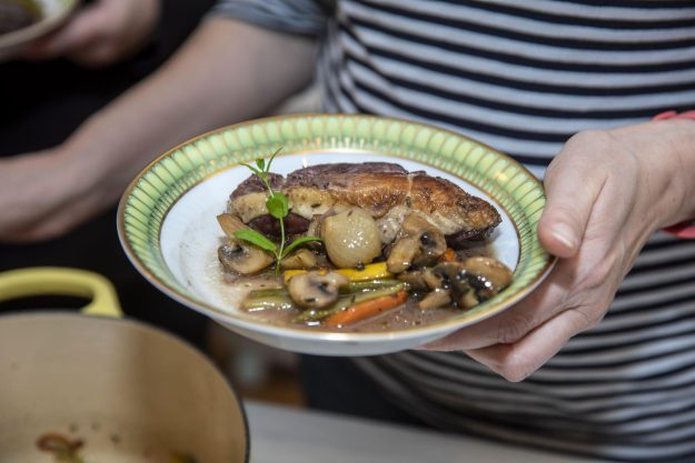 Französischer Kochkurs Wien - Hähnchen mit Wein